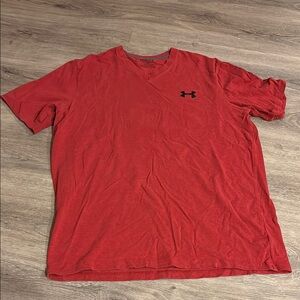 Under Armour Men's Red V-Neck Shirt